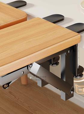 实木桌面长桌板加50277滑长延伸板电脑键盘收纳层架延手肘托托架