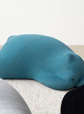 懒人沙趴趴熊白色休闲酣IBV睡动熊小沙发发物意儿童北极熊沙创发