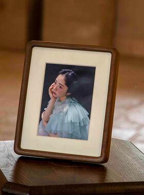 木榫卯画框照打印加圆角相裱框国画片框NDBA3书法字画装框挂实墙