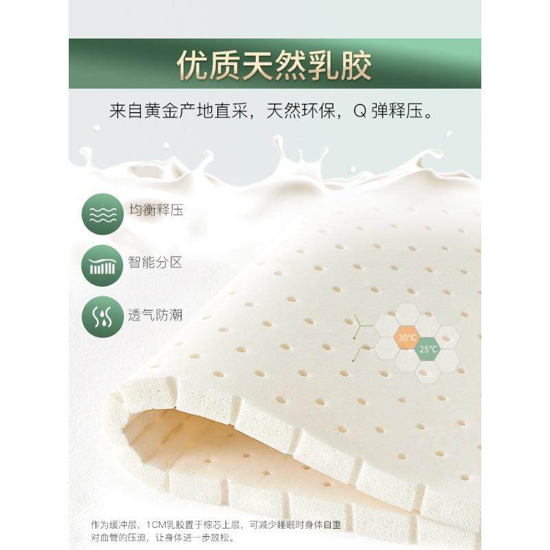 然椰棕脊床垫子硬垫护腰榻榻可米棕榈乳胶1米2任意尺寸GRV天1米5
