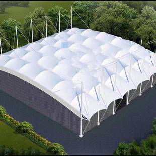 户外体育场篮场膜结球育看台景观棚构羽毛球张拉膜雨体VOZ蓬膜结