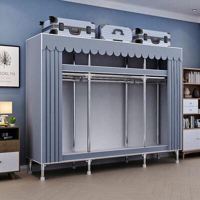 简衣VMK出柜租房钢架收固纳加厚组装家用耐用钢管卧室易加粗加衣