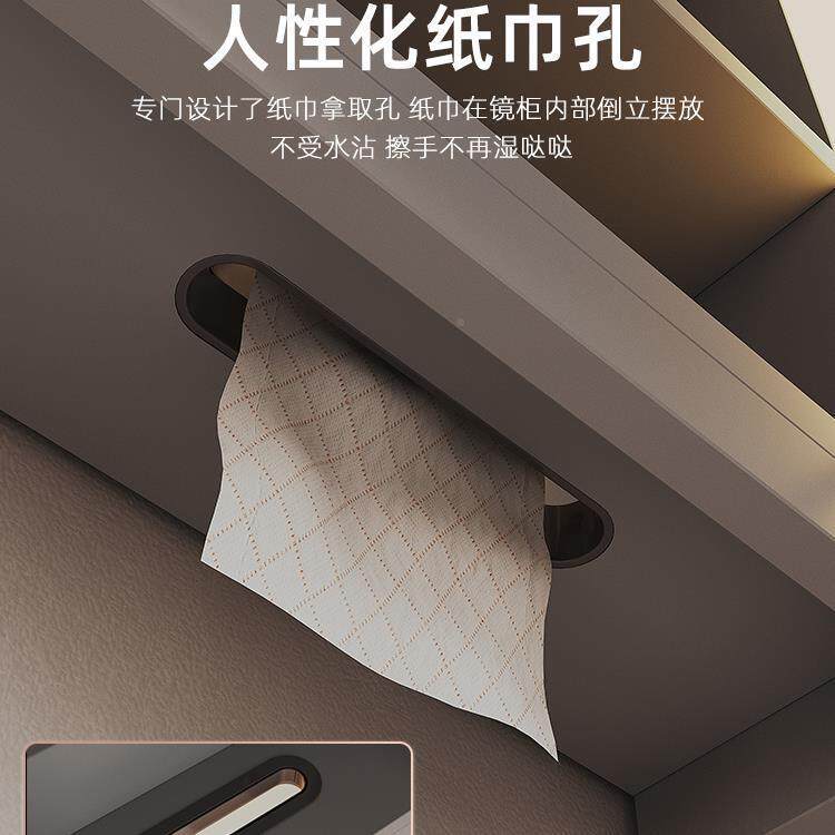 智能浴室箱镜卫生间壁墙式挂镜FKH镜子带灯单柜独收纳一体柜带置