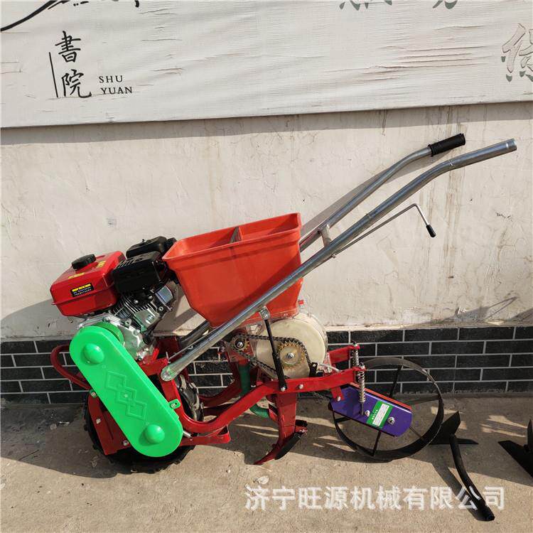 手推玉米播机精油自wy-026走式大豆播种机手推除草种施肥播一体汽