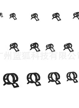 抱箍卡箍40pcs盒装m锰4钢弹性GYE卡箍6m-2弹0mm日式黑色性箍圈