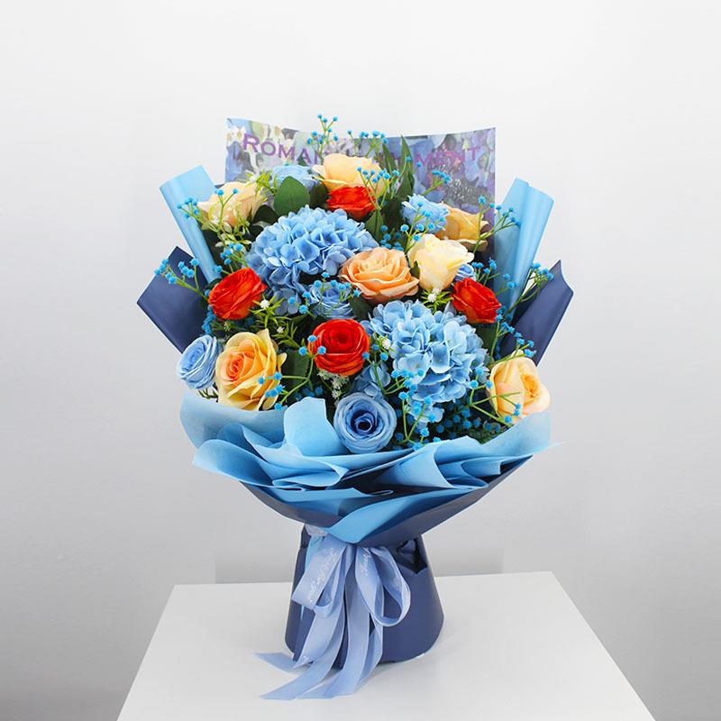 束节成品大束手捧永生花颁奖献无品牌/花交车假花拍照花教师绢花
