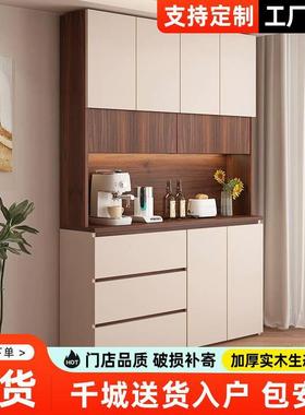 实木ENF级柜餐边高柜一体靠轻奢客厅收64703多功墙能储物纳橱柜茶