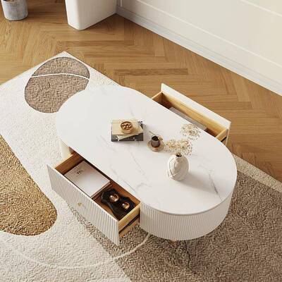 木月轻奢电柜茶几板组合客厅岩茶54712几大小户型现代简壁约挂电