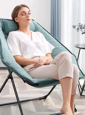 折叠躺午椅午休椅阳沙台休闲午休睡靠椅懒人PCM发便携靠睡椅子家