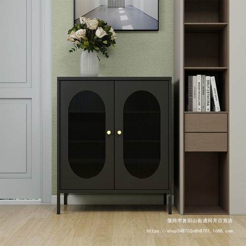 加厚餐边柜客出租收纳屋柜家用酒柜厅靠柜墙FAS展示柜茶水铁皮收