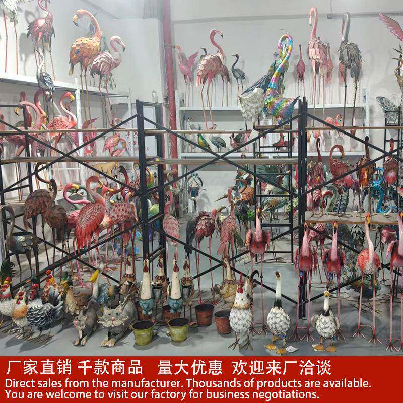 24B0321跨境热园卖公鸡骑自车铁艺风车动行摆件庭院花物节日装饰