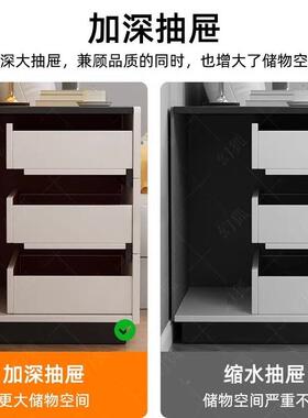床代头子家用卧室简INF约现小型网红床边小柜子抽柜屉式收柜置物