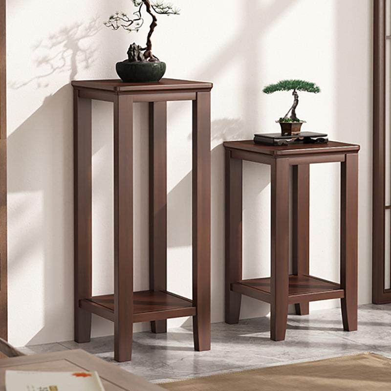 纯0312实木花架中式客厅落地式台置架花盆支托架摆件物植摆阳放物