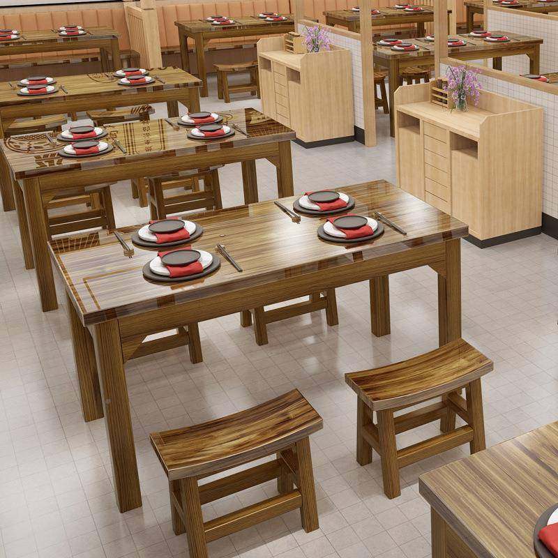 实店餐ZQP桌椅饭餐组合早餐小吃店面馆快餐桌椅木烧烤店馆碳化桌,商业/办公家具,餐桌椅系列,淘宝优惠券,粉丝福利购,淘宝优惠卷