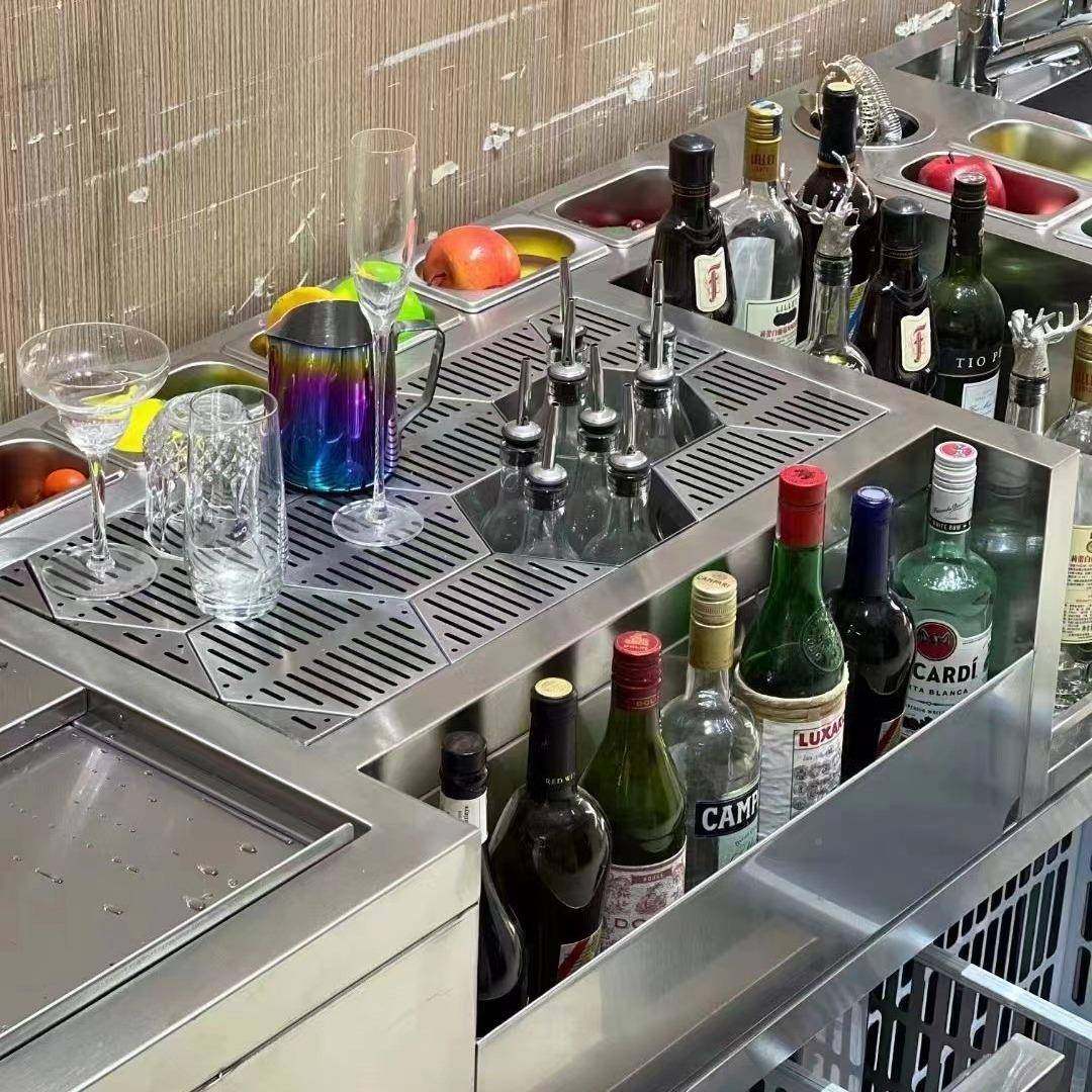 酒吧酒台清吧工作台无品牌/水吧操作台商用不锈钢冷调藏调设酒柜