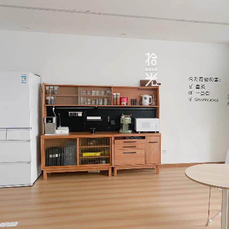 橱柜餐边柜木日墙式一体靠高柜橱C-1柜实现代茶柜酒水柜轻奢储物