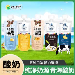 青藏奶源小西牛慕拉常温酸奶青稞黑米酸奶五口味可选160g*10袋