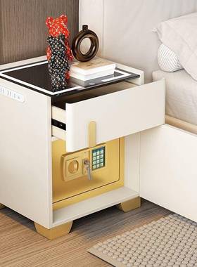 智能床头柜保箱一体室床边小柜子收纳柜保家庭73304小险型保卧险
