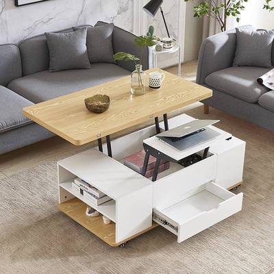 两升降茶几用办公可变两桌用小户多功R18能折叠一体式秒餐移动电