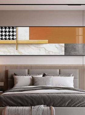 CT-A094橙色卧室装床饰画头挂画现代简横约版房间壁画馨轻奢风主