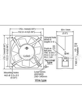 M268017滚6G0AP2250/6HZ88/7W双珠轴承信湾1766X176X89mm交流风扇