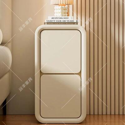 奶油风床头柜轻法实木小超窄夹缝型式迷你71013现奢代简约床边窄