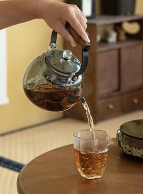 白围炉煮茶电陶厚炉玻璃加煮茶壶煮茶器耐高温烧水壶泡茶茶82348