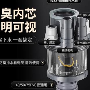 房通下管三头通下XSW-27水道三通分水器厨五水槽排水水防返臭