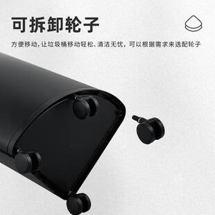 全屋角落专用智能感应垃圾桶带轮不锈钢家用免弯腰设计