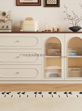 实木餐边柜一体靠LBV厅墙置物柜家用客储物厨房大容柜茶水柜酒量