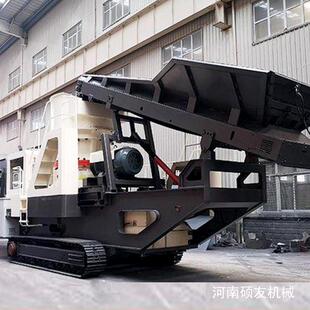 灰石BWL履带移动破碎站 碎轮胎式移动石制砂机 矿移石动建筑垃圾