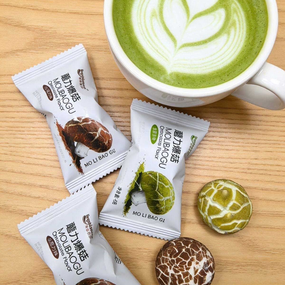 冻干棉花糖爆款创意解馋酥脆高颜值休闲零食蘑菇冻干棉花糖果批发