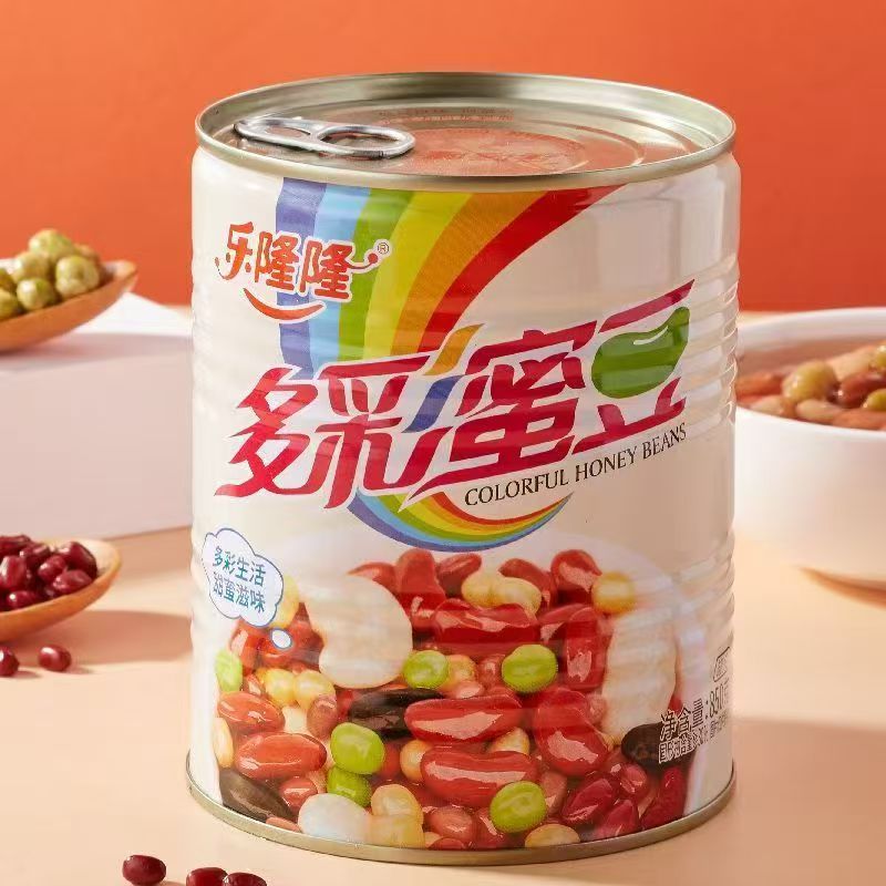 多彩蜜豆850g速食喜宴罐头即食商用年货宴席糖水满堂红甜汤罐头