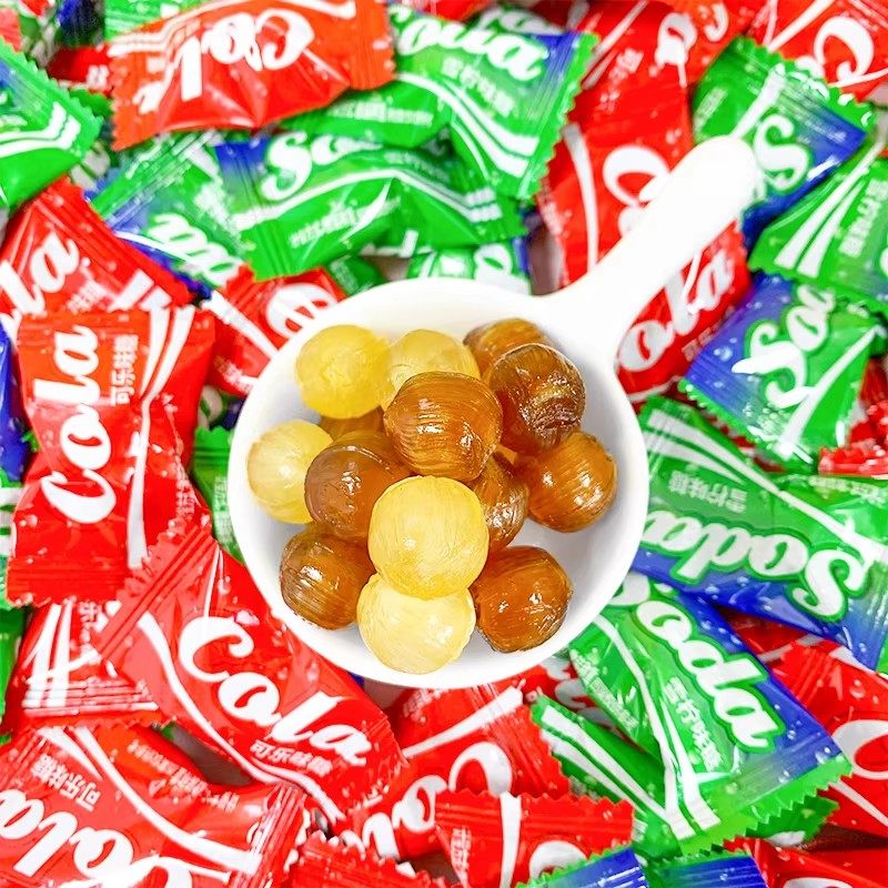 爆款网红汽水味糖果可乐味雪碧味糖果酒店招待网红休闲糖果零食
