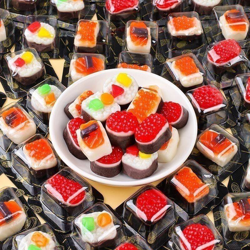 随你想3D寿司造型橡皮糖软糖休闲零食年货糖果QQ糖创意小孩食玩