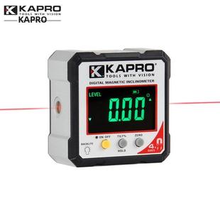 开普路数显倾角仪带激光360高精度电子角度尺四面磁性倾角盒393L