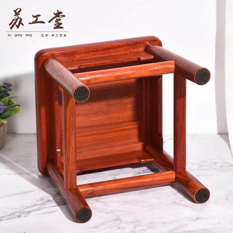 非洲红花梨富贵凳子SYT-2303中式榫卯实儿童木凳子板客厅质小凳木