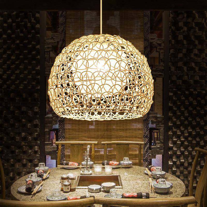 创意个吊599餐厅竹编麻球灯巢鸟复古阳台性现代简约温馨浪漫藤艺,家装灯饰光源,智能吊灯,淘宝优惠券,粉丝福利购,淘宝优惠卷