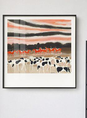 安德烈.布拉吉利现代风人挂物艺术装MVF景饰画客玄厅书房画关画壁