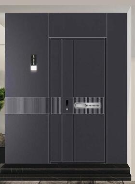 雕铸门木纹风一门一景入户门精自建房小区子母铝拉门83011长手别