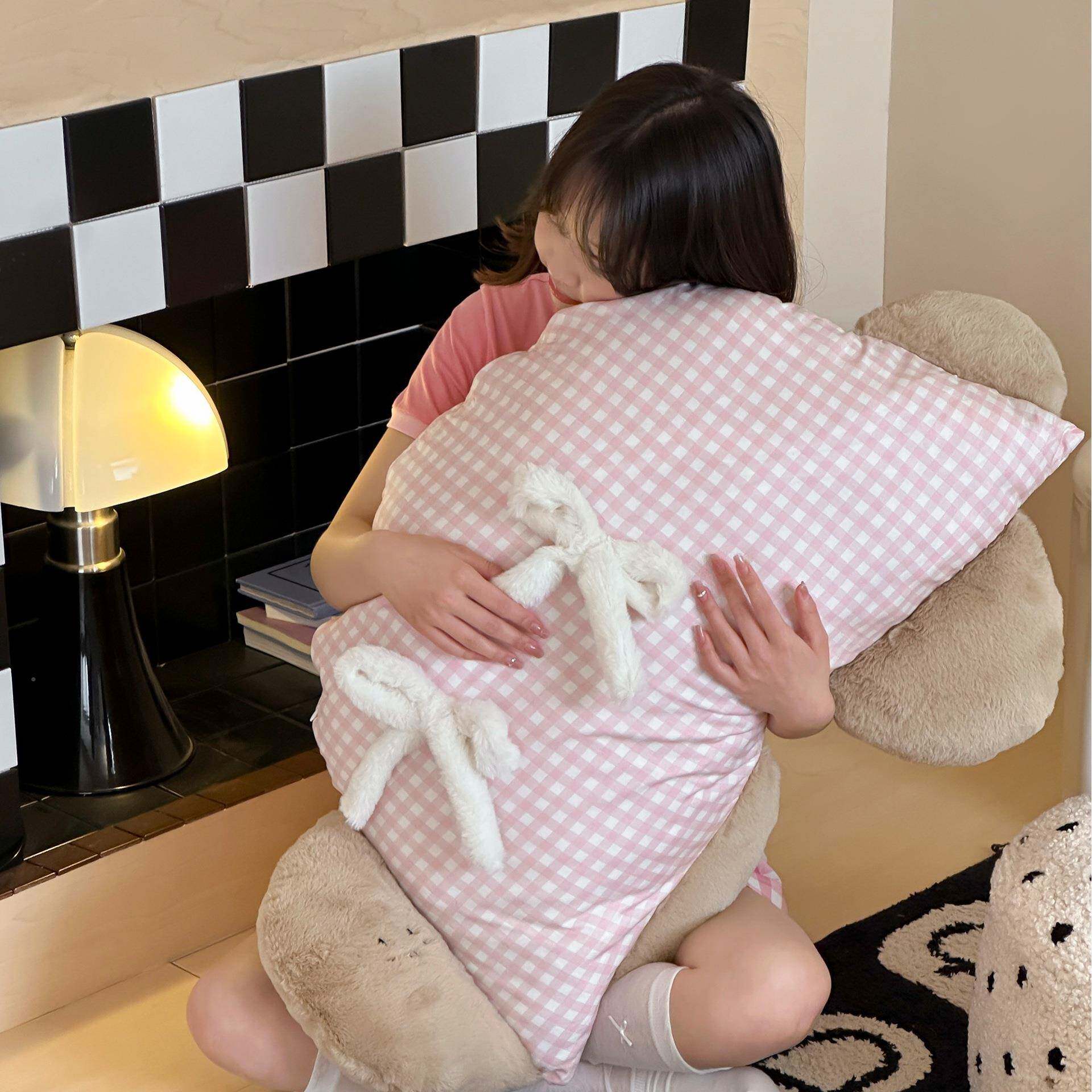 YKI沙发抱枕卡通床头靠垫抱床上枕沙发觉靠背大靠垫软包长枕睡夹