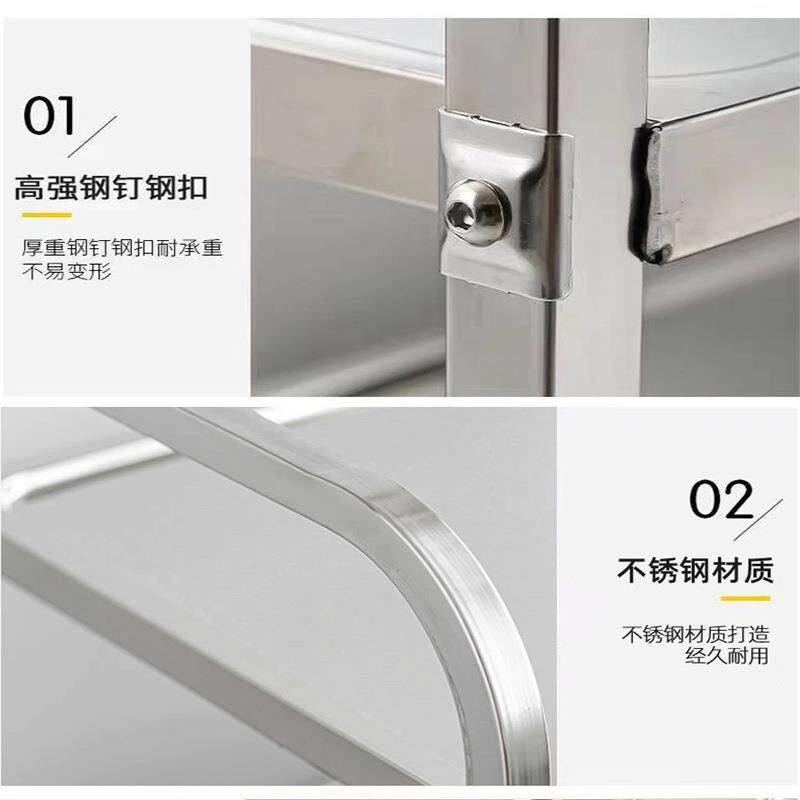 酒推不锈钢JSP收碗车双层店餐饭馆厅车双层不锈钢厨房推车餐车