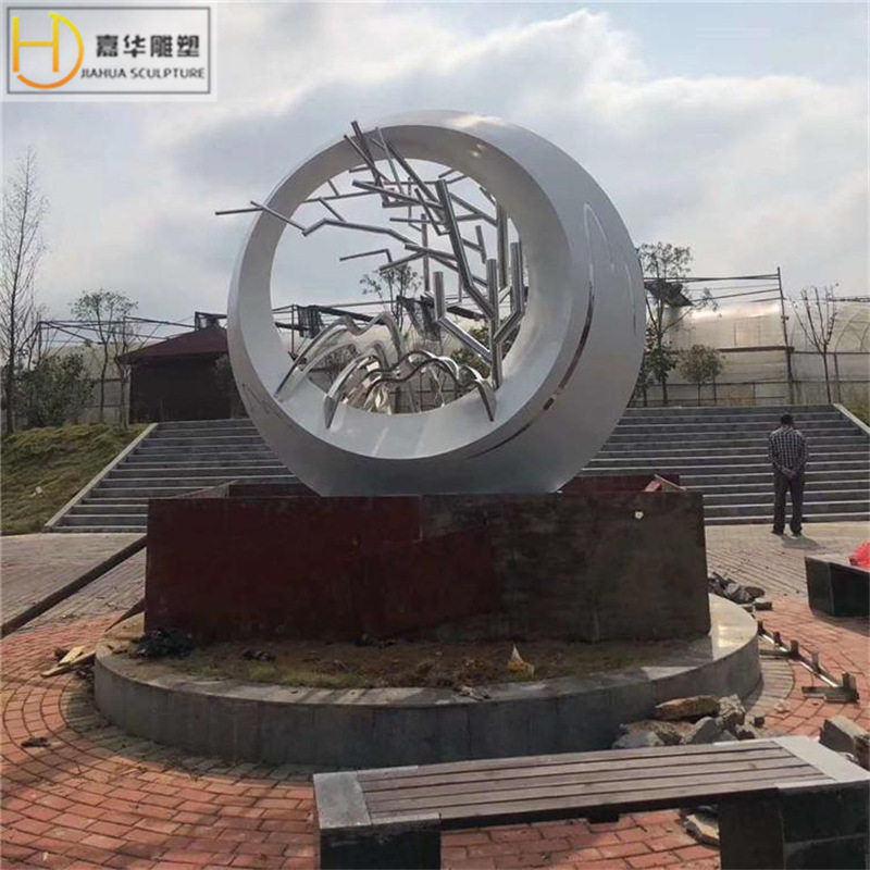 不锈钢雕塑制作园林艺术校园文化户外景观大型金属雕刻落地摆件