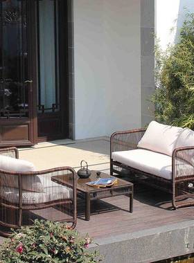 户外藤藤编沙发组合庭院室外休露台闲露天藤条单人双人VPT艺卡座