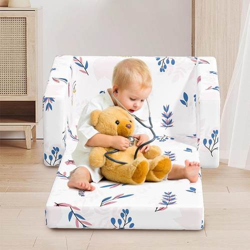 热卖儿童单力人ZPZ小沙发树图案可叶折叠密度弹沙发高椅懒人沙发