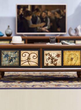 美式电视柜茶几组合小全实木客10074912厅简约户卧型欧墙柜式室经