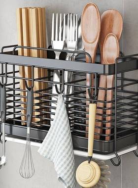 不锈钢防筷子笼台式筷子筒霉挂式子筷笼LWW家用墙筷子勺子通风收