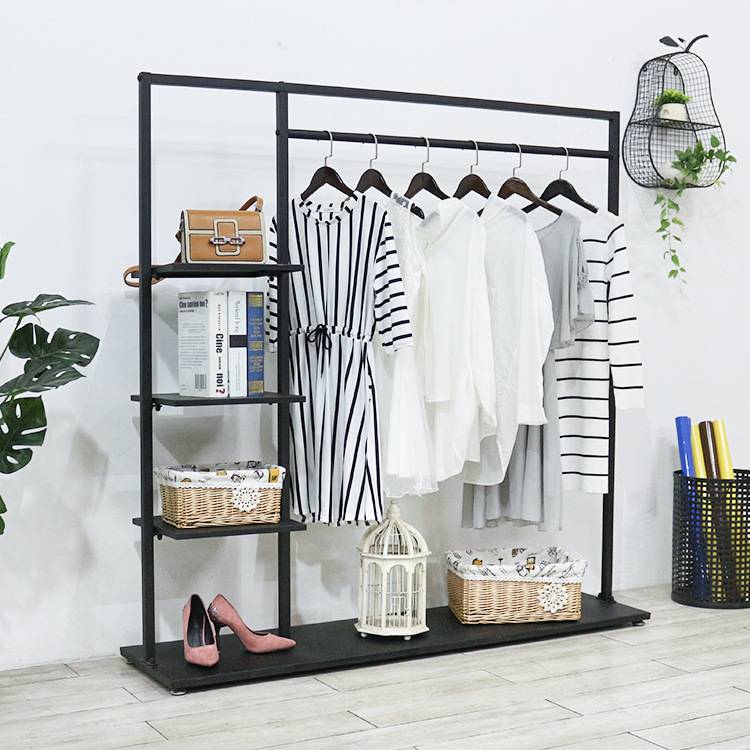 衣架落地卧室衣帽架简易家用置物收纳衣架服装店展示架挂衣服架子