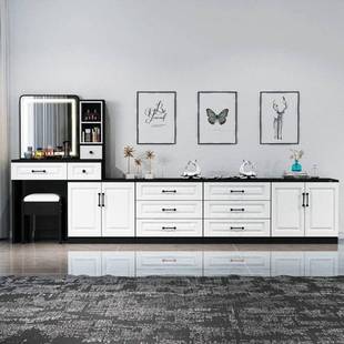 妆台家249用卧室电视柜梳一体能纳大容量多功收柜简约现