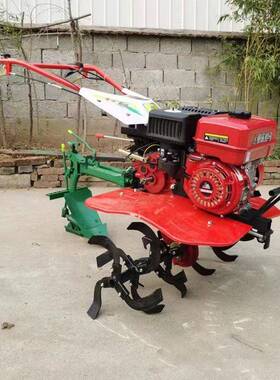 19211驱2柴油两直连微机农用机小型耕耕地犁田机手扶式除草机旋耕